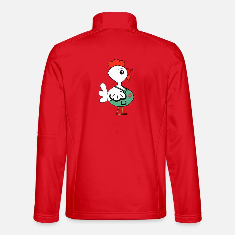Gardener Chicken Chickens Hobby Gardener - Unisex Softshell Jacket - red