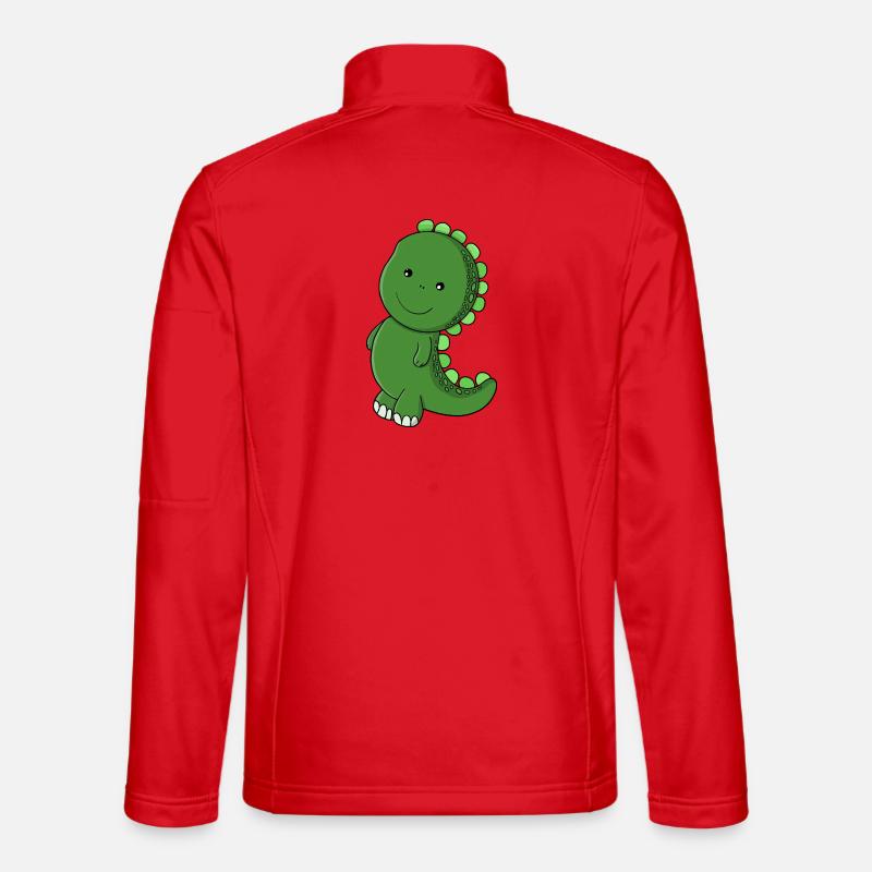 Emerald Dino Charm - Unisex Softshell Jacket - red