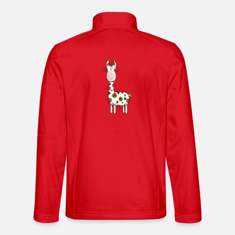 Crazy Lama - Lamas - Alpaka - Comic - Geschenk - Unisex Softshelljacke - Rot