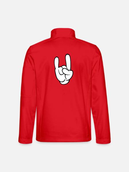rocking hand festival - Unisex Softshelljacke - Rot