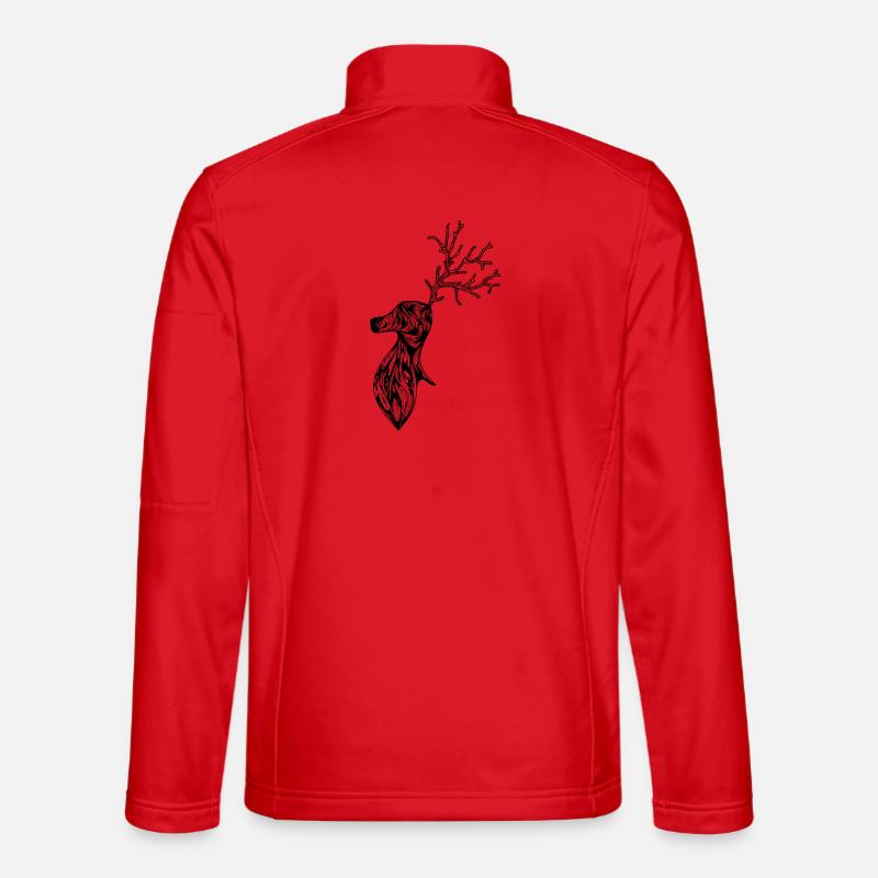 Hirsch - Unisex Softshelljacke - Rot
