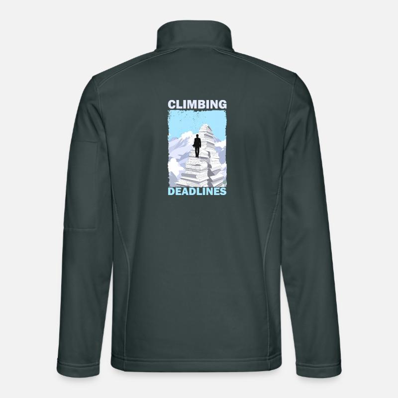 Grimper les délais - Funny Office Workload Mountai Veste en tissu softshell Unisexe