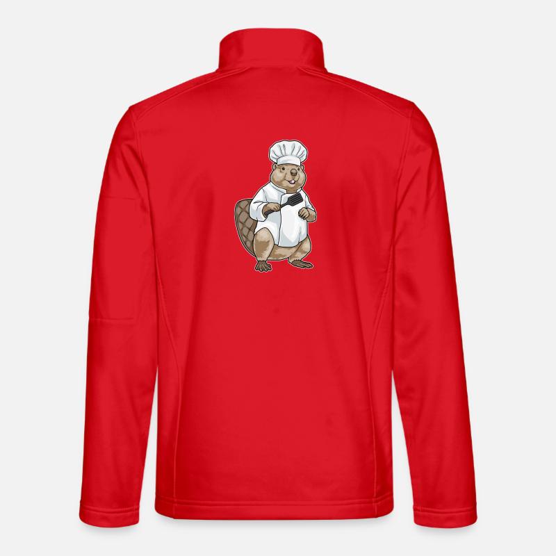 Beaver Cook Spatule Cuisson - Veste en tissu softshell Unisexe - rouge