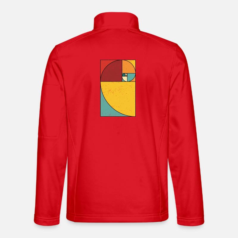 Fibonacci Spiral Geometry Art Unisex Softshell Jacket