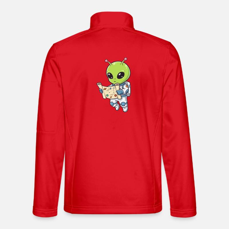 Alien Astronaut with Map Unisex Softshell Jacket