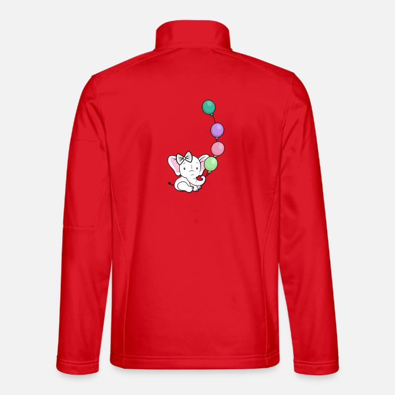 Ballonelefant mit Bogen Unisex Softshelljacke