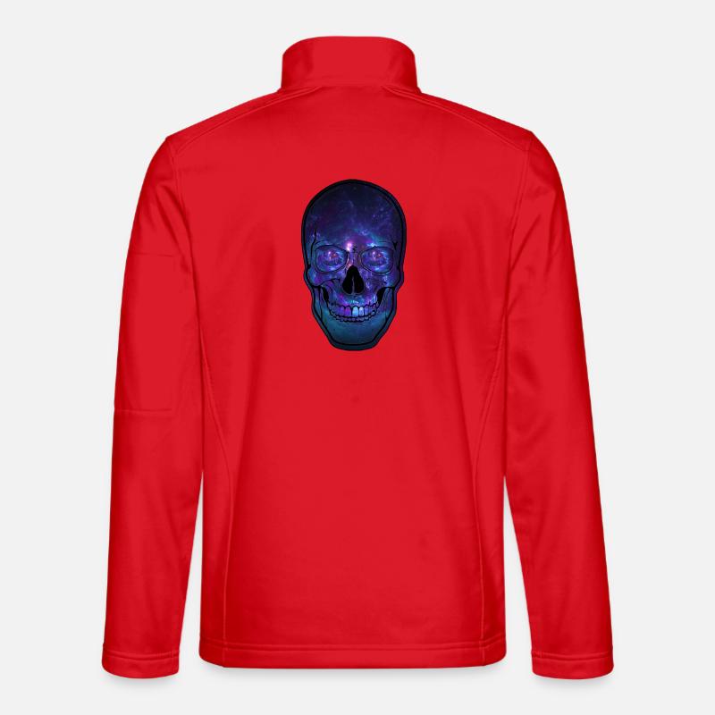 Galactic Skull Nebula - Unisex Softshell Jacket - red