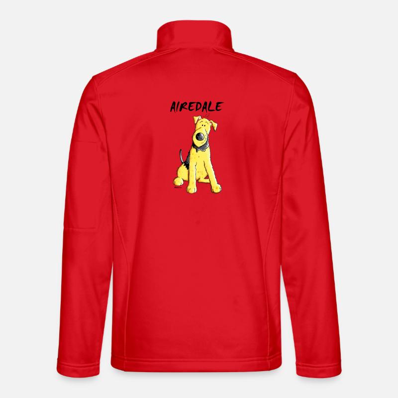 Witziger Airedale Terrier Unisex Softshelljacke