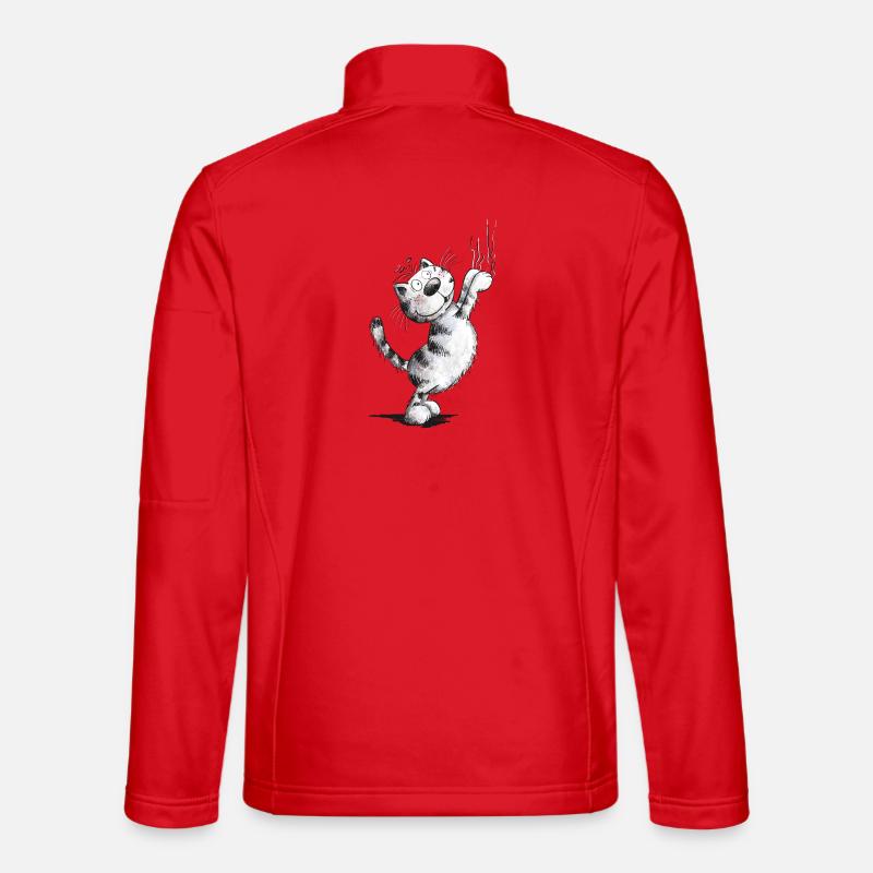 Drôles de griffures de chat - Veste en tissu softshell Unisexe - rouge
