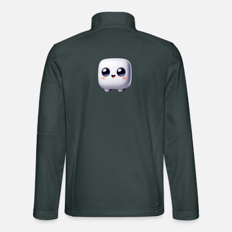 Face du Cube Kawaii – Bloc mignon Veste en tissu softshell Unisexe