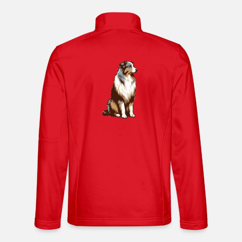 Australian Shepherd - Unisex Softshell Jacket - red