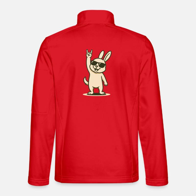Rocker bunny with style - Unisex Softshell Jacket - red