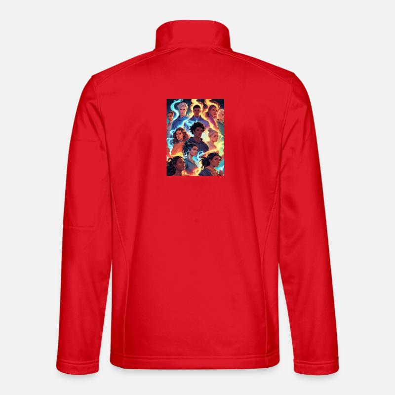 Elementare Feuer- und Eisgruppe - Unisex Softshelljacke - Rot