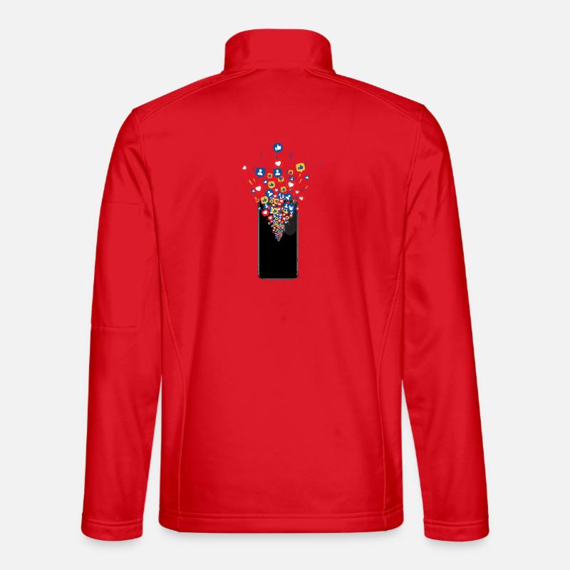 Smartphone Likes Fireworks Unisex Softshell Jacket
