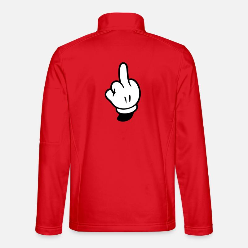 Middle Finger Hand Comic Unisex Softshell Jacket