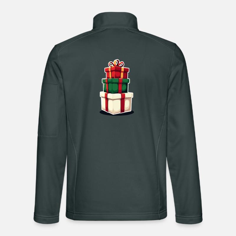 Stacked Gift Boxes Illustration Unisex Softshell Jacket