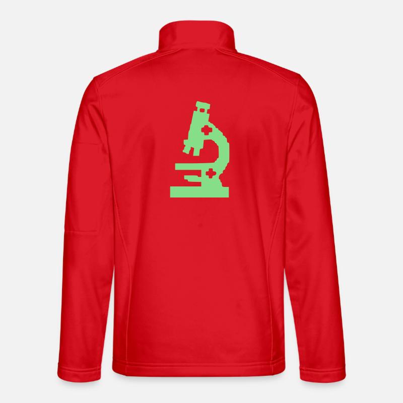 Microscope Pixel Laboratory Icon - Unisex Softshell Jacket - red