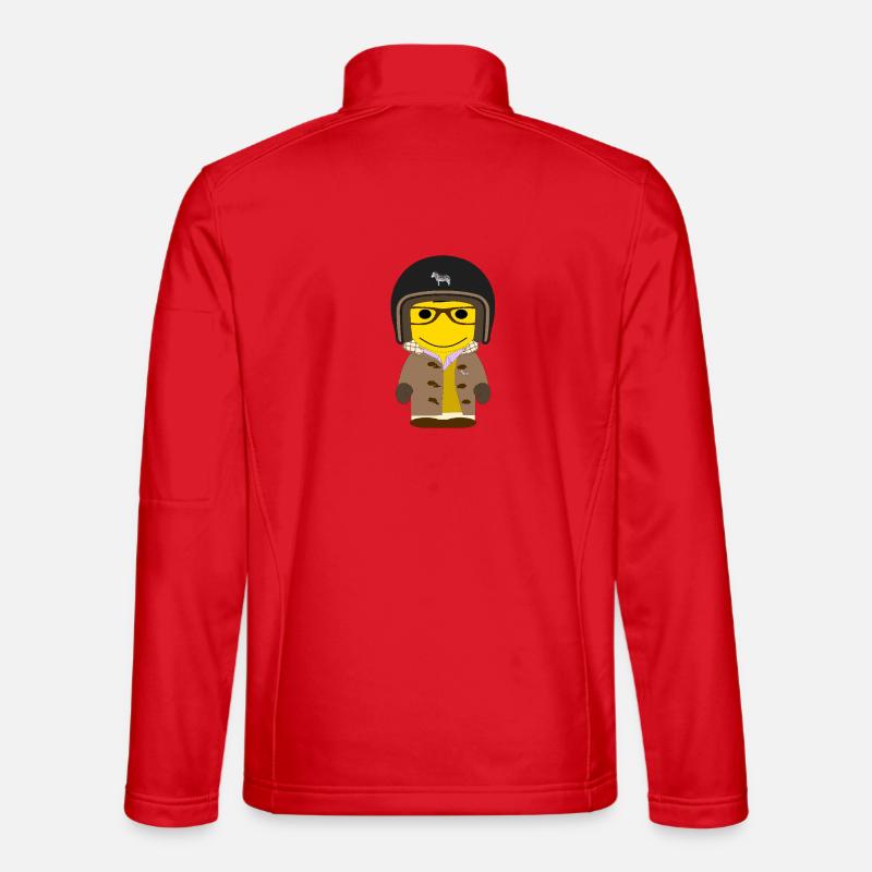 GEEKLEY biker dufflecoat mustard - Unisex Softshell Jacket - red
