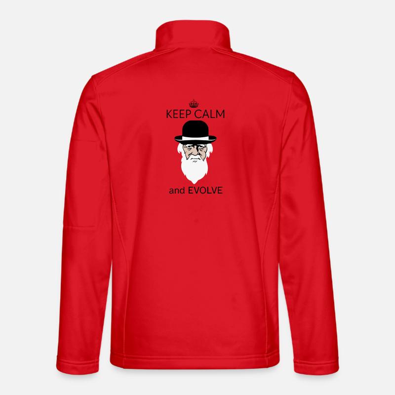 Darwin Keep Calm and evolve - Veste en tissu softshell Unisexe - rouge