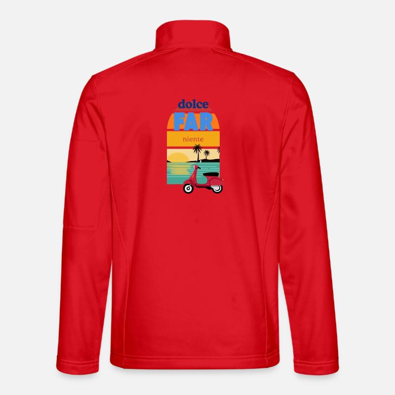 Dolce Far Niente Retro Sunset - Unisex Softshelljacke - Rot