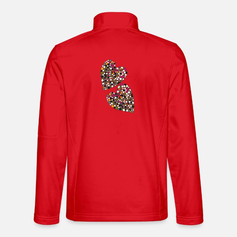 herzen kugeln - Unisex Softshelljacke - Rot
