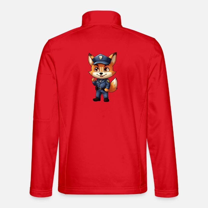 Fuchs Polizei - Unisex Softshelljacke - Rot
