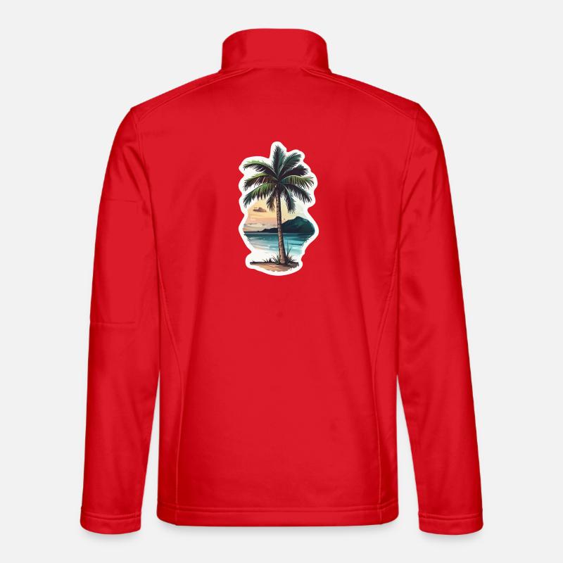 Palm tree - Unisex Softshell Jacket - red