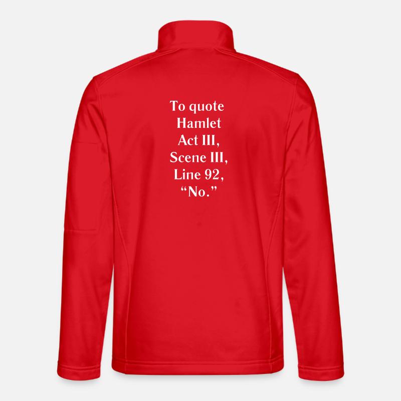 Hamlet Acte III Citation Tee - Veste en tissu softshell Unisexe - rouge