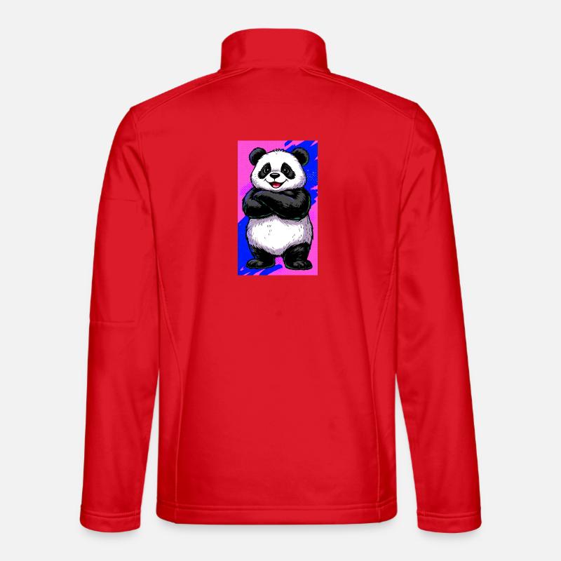 panda - Unisex Softshell Jacket - red