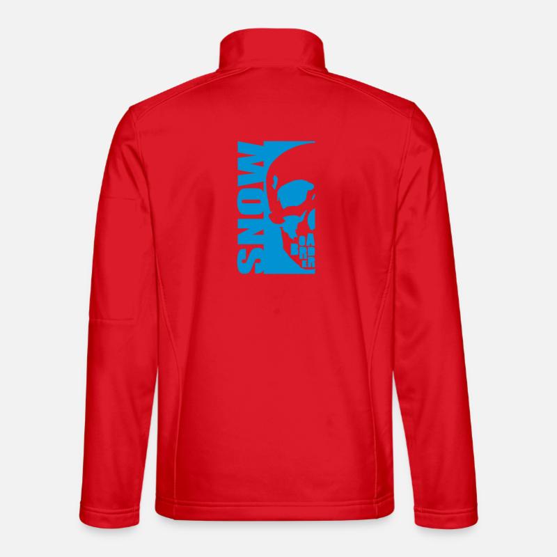 snow boarder skull - Unisex Softshell Jacket - red