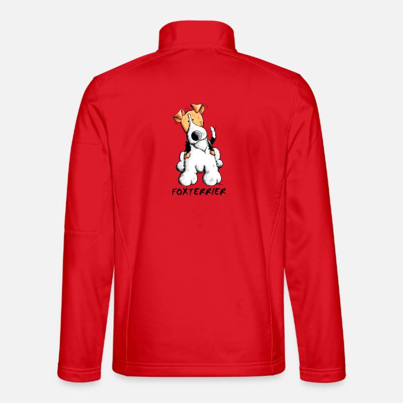 Fiffi der Foxterrier - Unisex Softshelljacke - Rot