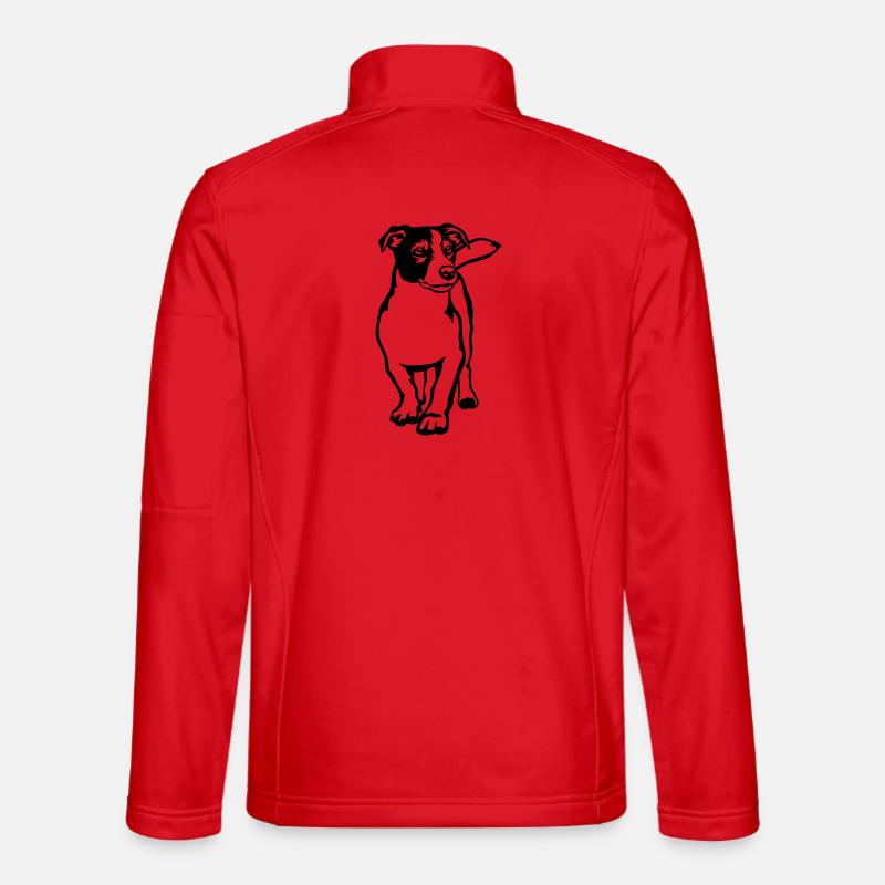 Jack Russell Terrier - Unisex Softshelljacke - Rot