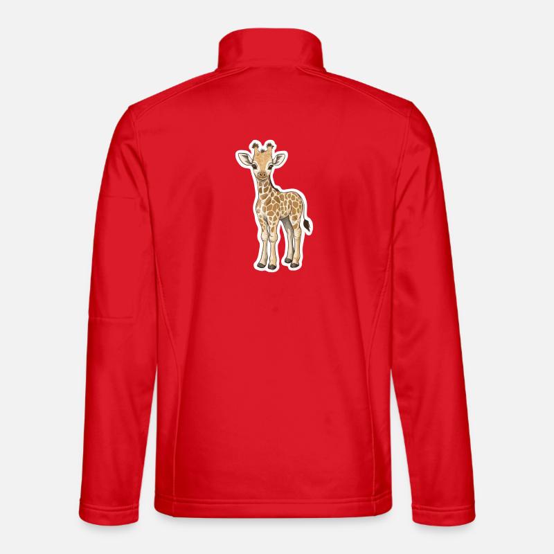 Giraffe - Unisex Softshelljacke - Rot