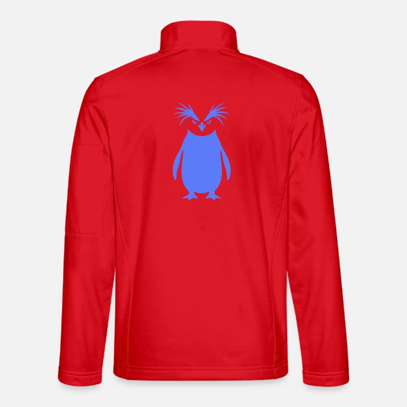 Minimalistischer Kaiserpinguin Silhouette Kunst - Unisex Softshelljacke - Rot