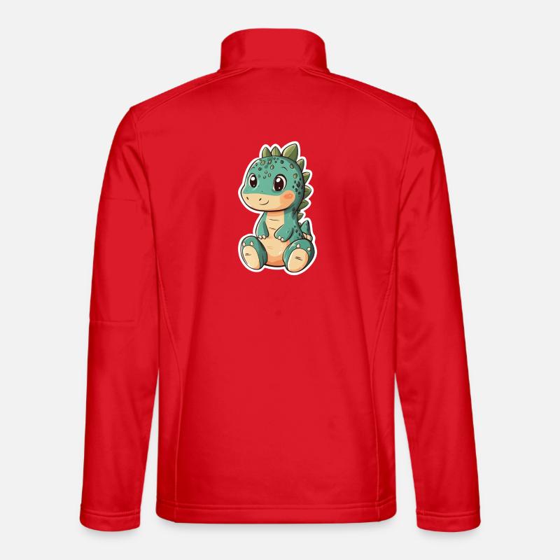 Dinosaur - Unisex Softshell Jacket - red