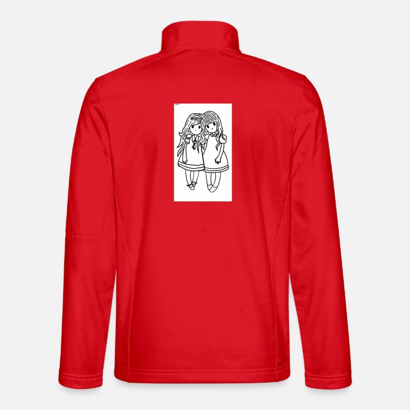 Mädchenduo - Unisex Softshelljacke - Rot
