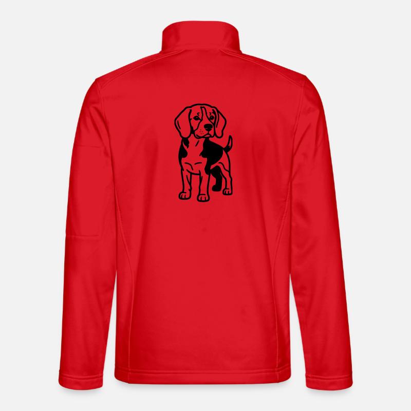 Beagle Dog - Unisex Softshelljacke - Rot