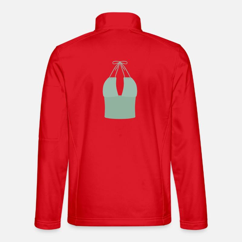 Mint Halter Bikini Top - Unisex Softshell Jacket - red