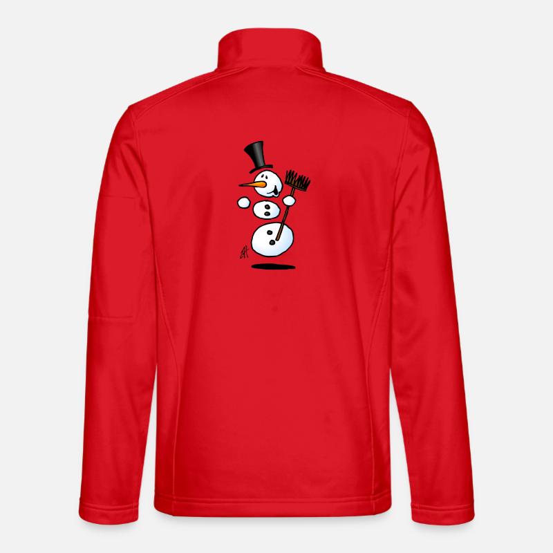 Dancing snowman - Unisex Softshell Jacket - red