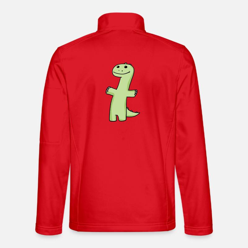 Vert dinosaure Veste en tissu softshell Unisexe