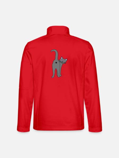 Naughty cat - Unisex Softshell Jacket - red