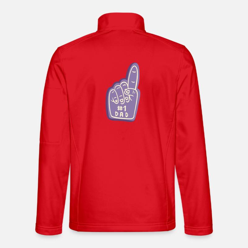 #1 Dad based on design - Unisex Softshell Jacket - red