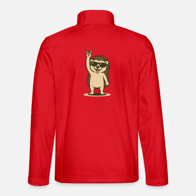 Rock'n'Roll Hedgehog Baby - Unisex Softshell Jacket - red