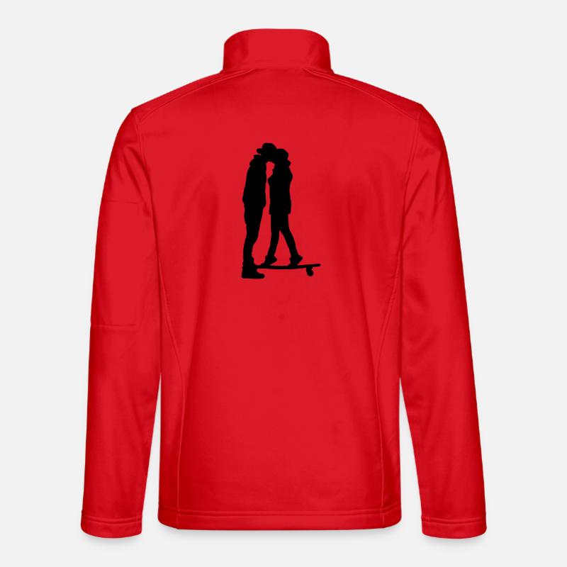 Skateboard Kuss - Unisex Softshelljacke - Rot