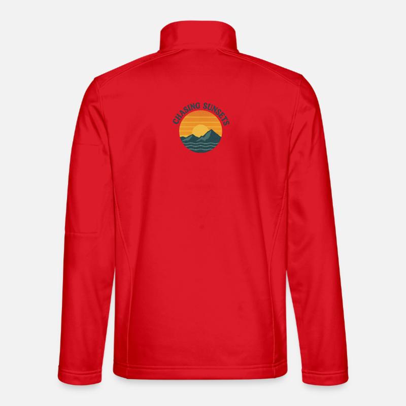 Chasing Sunsets - Unisex Softshell Jacket - red