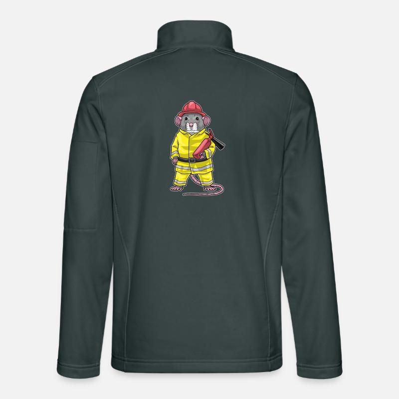 Rat Firefighter Fire Extinguisher Fire Brigade Unisex Softshell Jacket