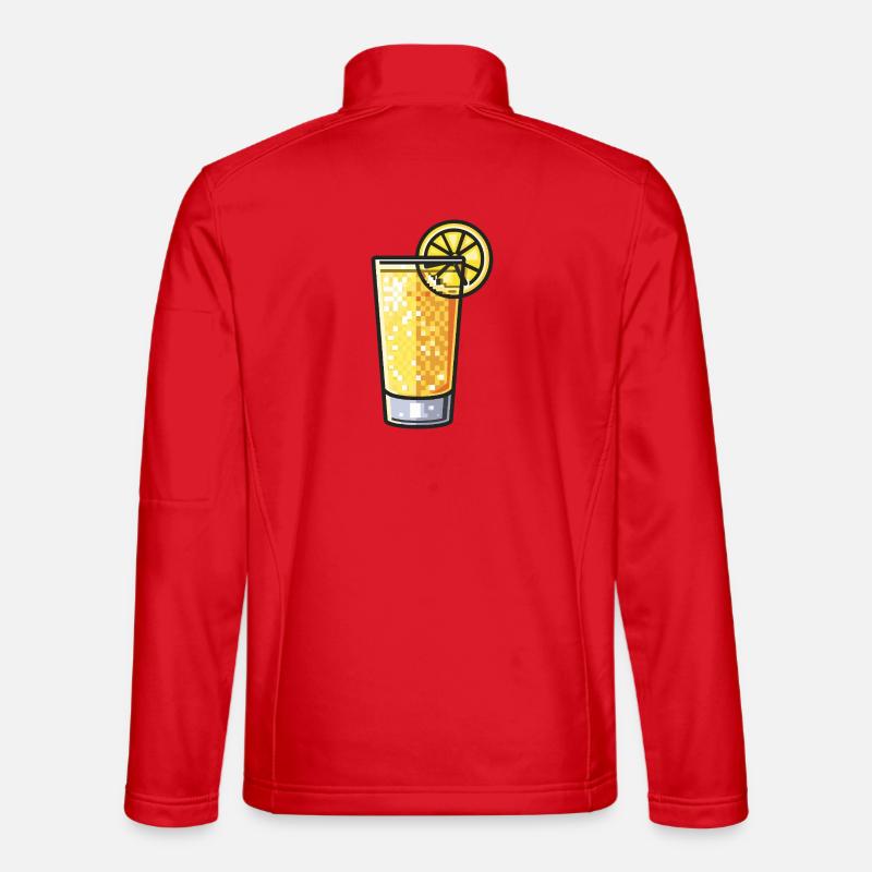 Pixel Lemon Drink Glass Unisex Softshell Jacket