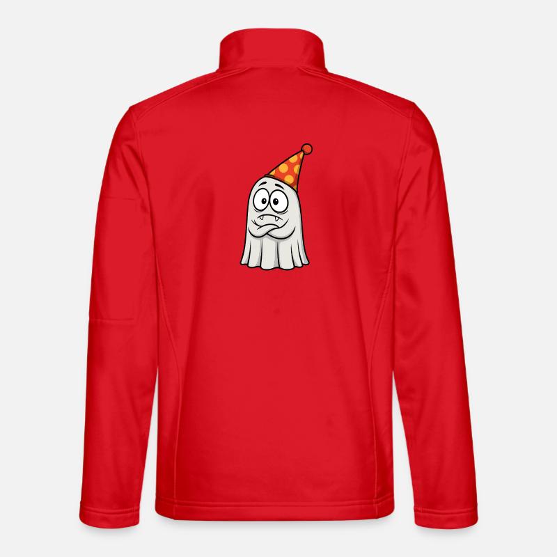 Griesgrämiger Geist mit Partyhut - Unisex Softshelljacke - Rot