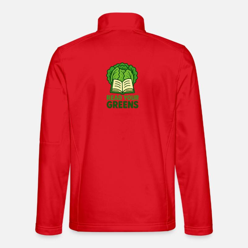 Lesen Sie Ihr Grünzeug - Unisex Softshelljacke - Rot