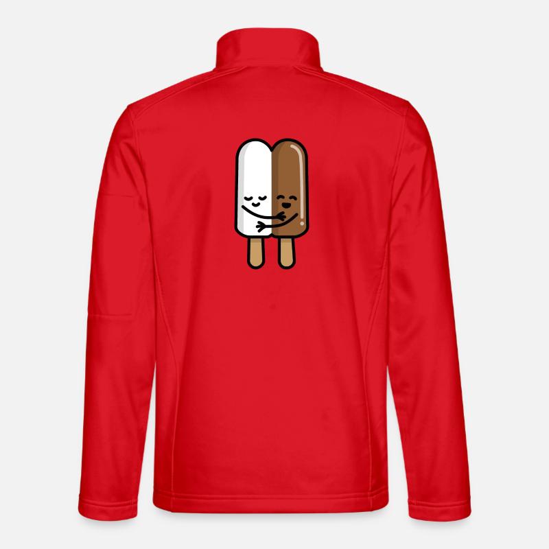 Mixed pair of popsicles Mixed-race love - Unisex Softshell Jacket - red